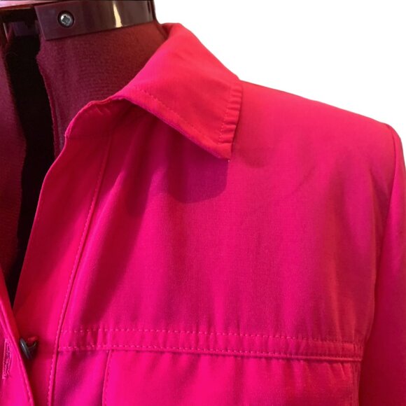 BEBOP - Pink Roll Up Sleeve Duo Pocket Safari Belted Collared Shirt Dress - Picture 8 of 14